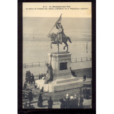 MONUMENTO SAN MARTIN FRANCIA ANTIGUA TARJETA POSTAL